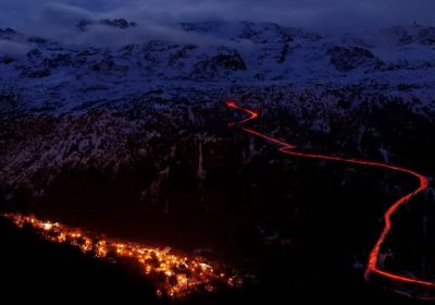 Descente aux flambeaux de L’ESF