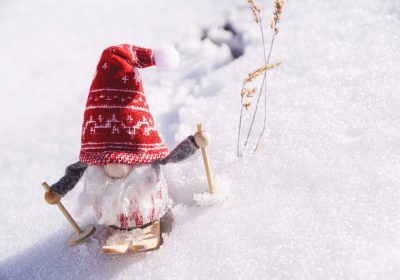 Père Noël sur les pistes