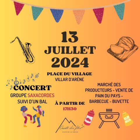 affiche 13 juillet – villar d’arène