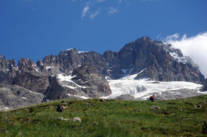 Arrivée au refuge de Temple Ecrins