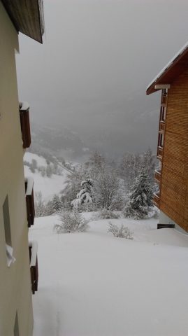 Vue en hiver du balcon