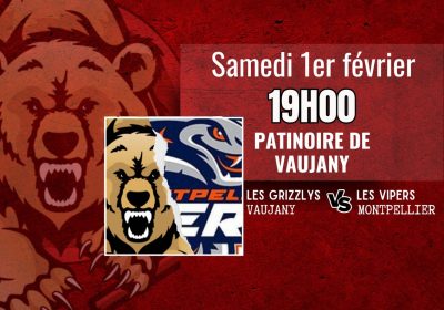 Hockey D2 : Les grizzlys de Vaujany VS Les Vipères (Montpellier)