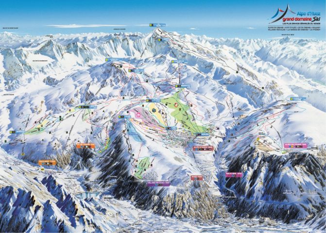 Plan grand domaine skiable