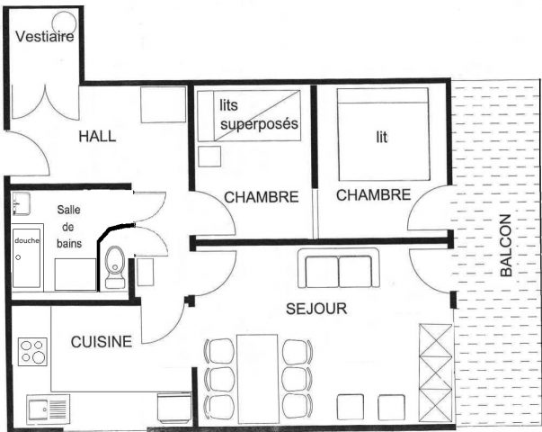 LE CLAIR SOLEIL B1 Appartement 6 personnes